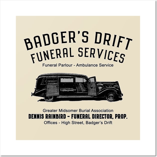 Badger's Drift Funeral Services Wall Art by Vandalay Industries